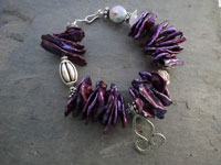 Image of Purple Biwa Pearl Bracelet