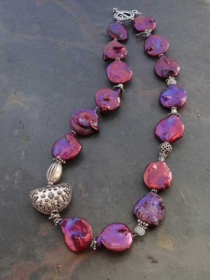 Image of XL Purple Coin Pearl