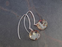 Image of Swarovski Crystal Disc Earrings