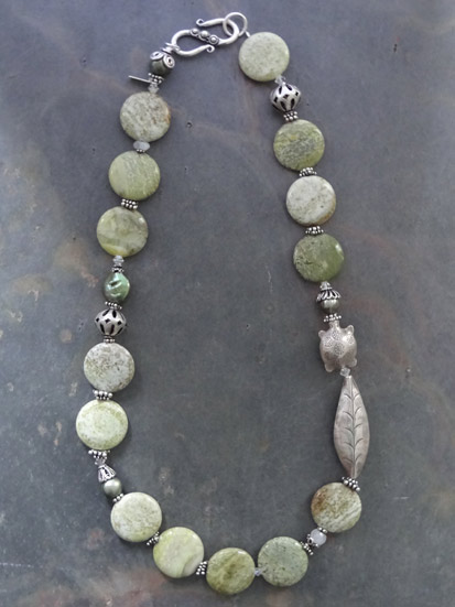 Image of Lemon Green Jasper Necklace